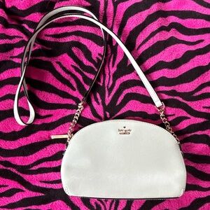 Kate Spade Light Blue Crossbody with Gold Chain Trim